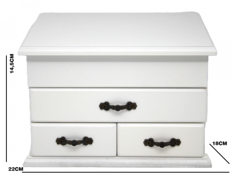 Duża szkatułka na biżuterię drewniana skrzynka pojemnik