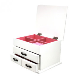 Duża szkatułka na biżuterię drewniana skrzynka pojemnik