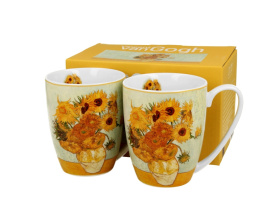 Komplet 2 kubki Van Gogh Słoneczniki dla dwojga porcelana