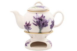 Dzbanek z podgrzewaczem 1 litr lawenda bukiet sitko