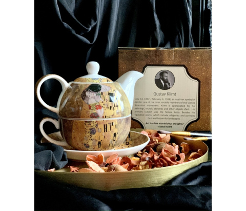 Filiżanka tea for one dzbanek zaparzacz Klimt Kiss classic
