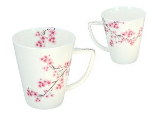 Filiżanka kubek komplet do herbaty kawy kwitnąca wiśnia