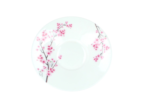 Filiżanka kubek komplet do herbaty kawy kwitnąca wiśnia