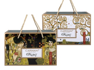 Filiżanka espresso ze spodkiem Klimt Pocałunek Carmani