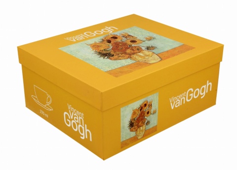 Komplet 2 filiżanek ze spodkami Gogh Słoneczniki na urodziny