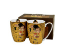 Zestaw 2 kubki w pudełku porcelana na prezent Kiss Klimt