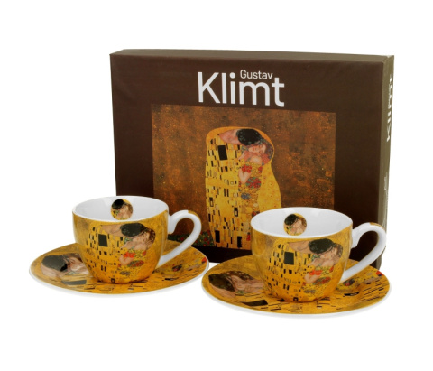 Filiżanki do espresso Klimt Pocałunek zestaw 2 szt kiss