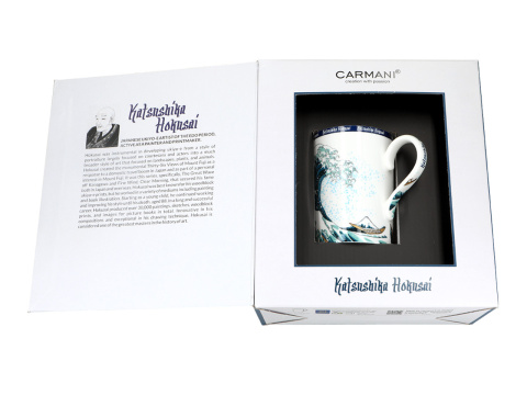 Kubek do kawy dla mężczyzny Carmani wielka fala Hokusai