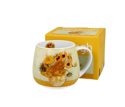 Kubek baryłka do herbaty Van Gogh Sunflowers na prezent