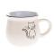 Kubek na espresso beczułka kremowy kot 75 ml ceramiczny