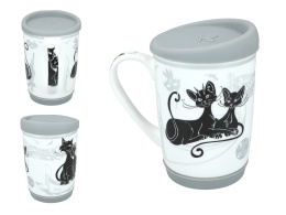 Kubek podróżny koty travelling cats pudełko Carmani Wenecja