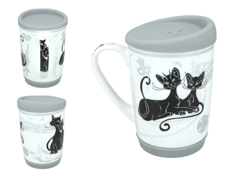 Kubek podróżny koty travelling cats pudełko Carmani Wenecja