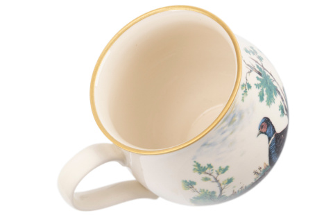 Kubek z Mieroszowa do herbaty baniasty kuropatwa kogut bażant