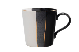 Kubek z kolekcji Trio czarno biały Mieroszów