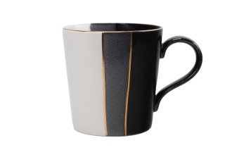 Kubek z kolekcji Trio czarno biały Mieroszów