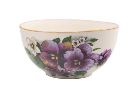 Miseczka do zupy w kolorze kremowym w bratki Mieroszów