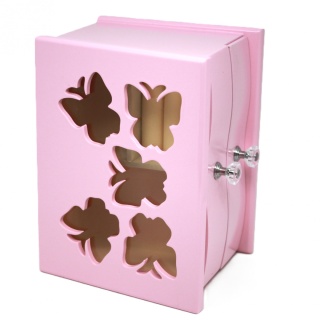 Pudełko drewniane szkatułka na biżuterię skrzynka motyle