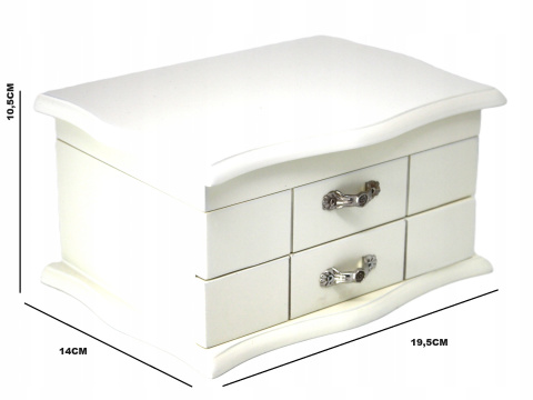 Duża szkatułka organizer na biżuterię skrzynka drewniana