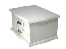 Duża szkatułka organizer na biżuterię skrzynka drewniana