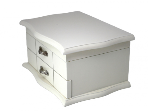 Duża szkatułka organizer na biżuterię skrzynka drewniana