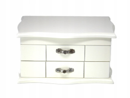 Duża szkatułka organizer na biżuterię skrzynka drewniana