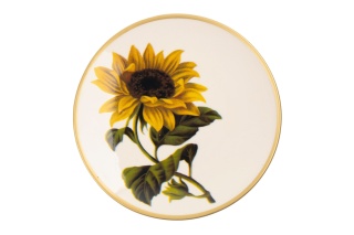 Talerz deserowy słoneczniki mieroszów kwiaty na ciasto