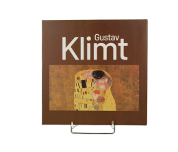 Talerze deserowe 2 szt porcelana Klimt Pocałunek classic