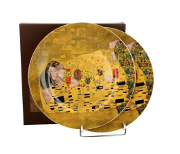 Talerze deserowe 2 szt porcelana Klimt Pocałunek classic