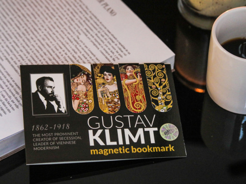 Zakładka do książki magnetyczna kpl 4 szt Klimt Carmani