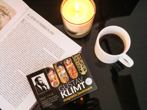 Zakładka do książki magnetyczna kpl 4 szt Klimt Carmani