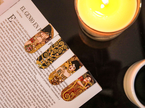 Zakładka do książki magnetyczna kpl 4 szt Klimt Carmani