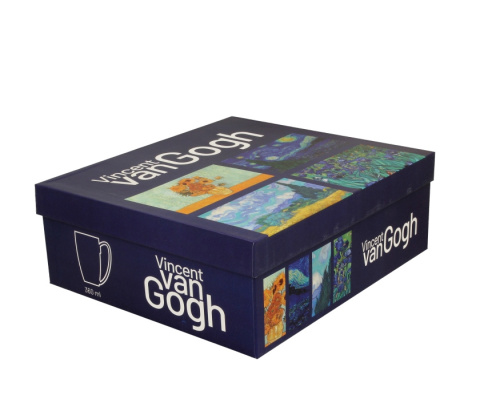 4 kubki V. Van Gogh na prezent 350 ml słoneczniki irysy