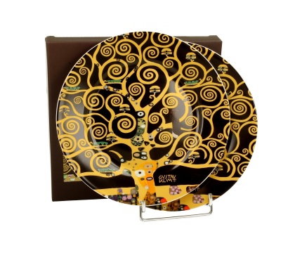 Zestaw talerze deserowe porcelana Klimt drzewo życia 2szt