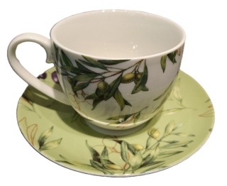 Filiżanki porcelanowe do herbaty kawy oliwki na prezent