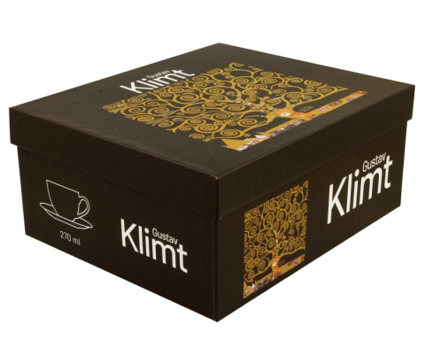 Zestaw dwie filiżanki ze spodkami do kawy Klimt Drzewo życia