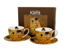 Zestaw dwie filiżanki ze spodkami do kawy Klimt Pocałunek