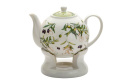 Dzbanek na podgrzewaczu imbryk porcelanowy oliwki 1,1 l