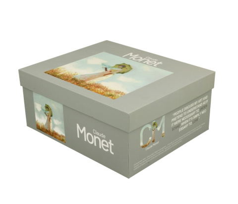 2 filiżanki ze spodkami Monet Kobieta z parasolem malarstwo