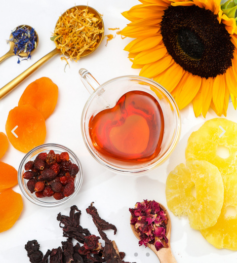 Chelton Vase Sunny Fruit zielona herbata 150g puszka na prezent