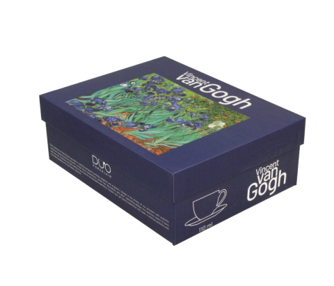 Filiżanki spodki espresso 2 szt Van Gogh Irysy kwiaty