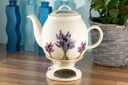 Dzbanek z podgrzewaczem 1,7 litr bukiet imbryk kwiaty