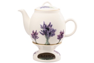 Dzbanek z podgrzewaczem 1,7 litr bukiet imbryk kwiaty