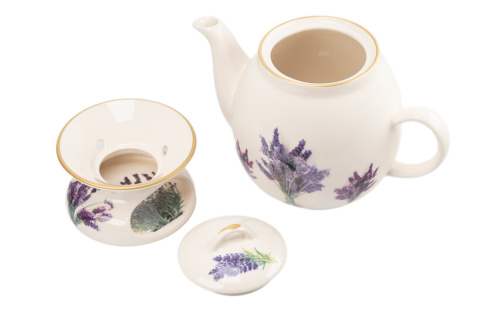 Dzbanek z podgrzewaczem 1,7 litr bukiet imbryk kwiaty