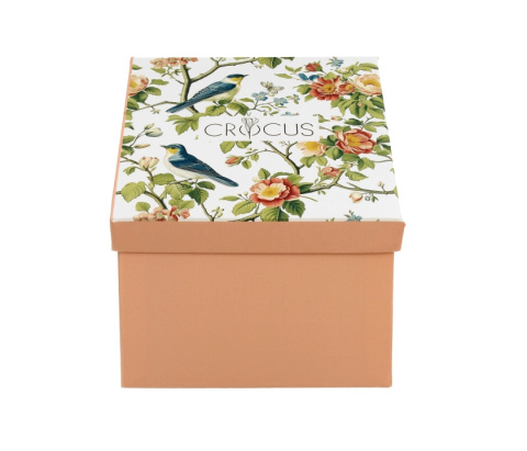 Filiżanka ze spodkiem porcelana ptaki na gałęzi do kawy