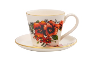 Filiżanka spodek bratki kolekcja Mieroszów espresso