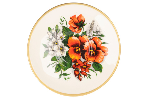 Filiżanka + spodek bratki kwiat Mieroszów polska