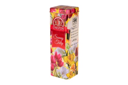 Herbata na prezent Chelton 80g czarna sypana PUSZKA Sunny Tulip
