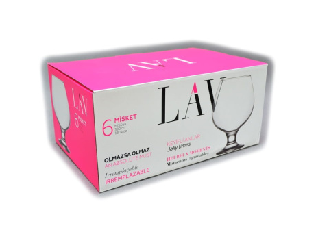 Kieliszki szklanki do brandy koniaku 6 szt Lav Misket 370ml
