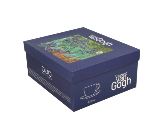 2 filiżanki ze spodkami Gogh Irysy malarstwo do herbaty