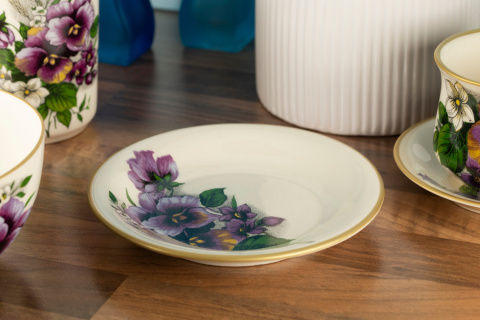 Komplet 6 talerzy deseorwych z Mieroszowa bratki